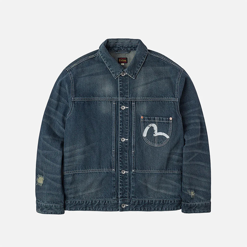 WASHED BIG POCKETS DENIM JACKET