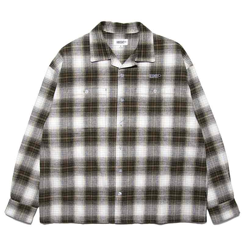 OMBRE CHECK OPEN COLLAR SHIRT