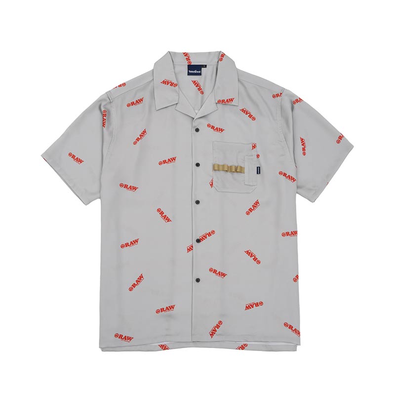 × RAW "PAPERS OPEN COLLAR SHIRT"