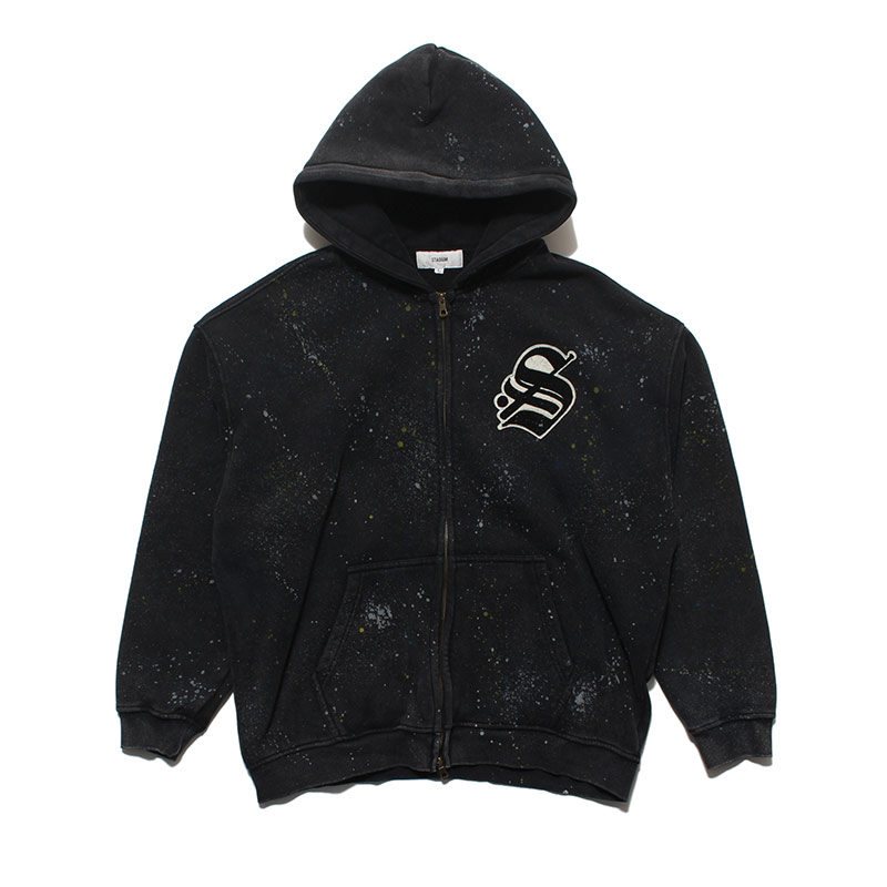 DISCHARGE PRINT CUSTOM ZIP HOODIE