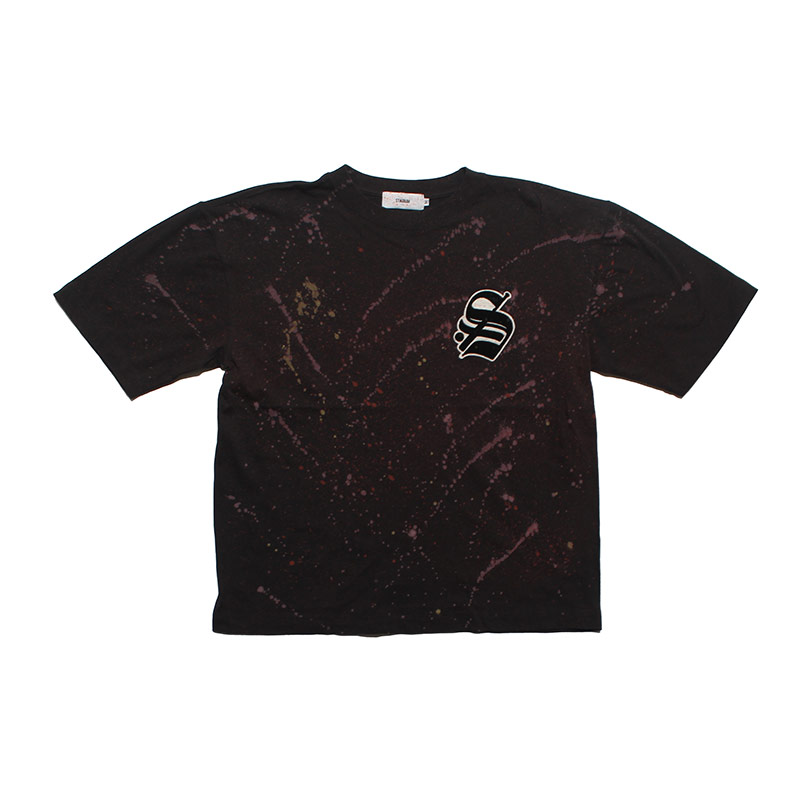 DISCHARGE PRINT CUSTOM "S" LOGO T-SHIRT