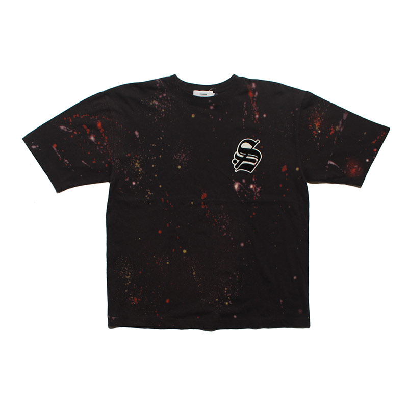 DISCHARGE PRINT CUSTOM "S" LOGO T-SHIRT