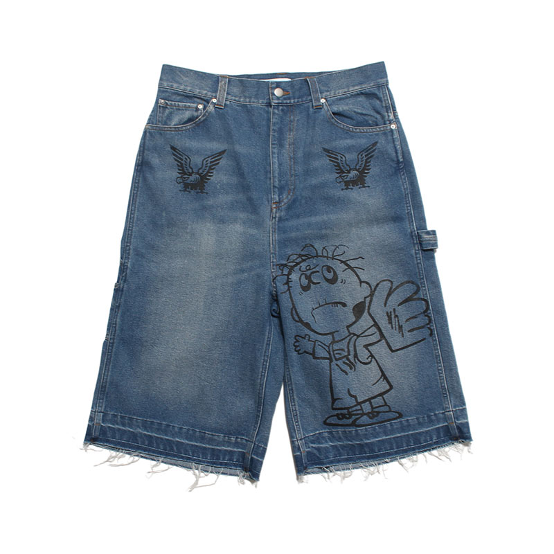 NEVER FORGET ABOUT STADIUM CUSTOM DENIM SHORTS